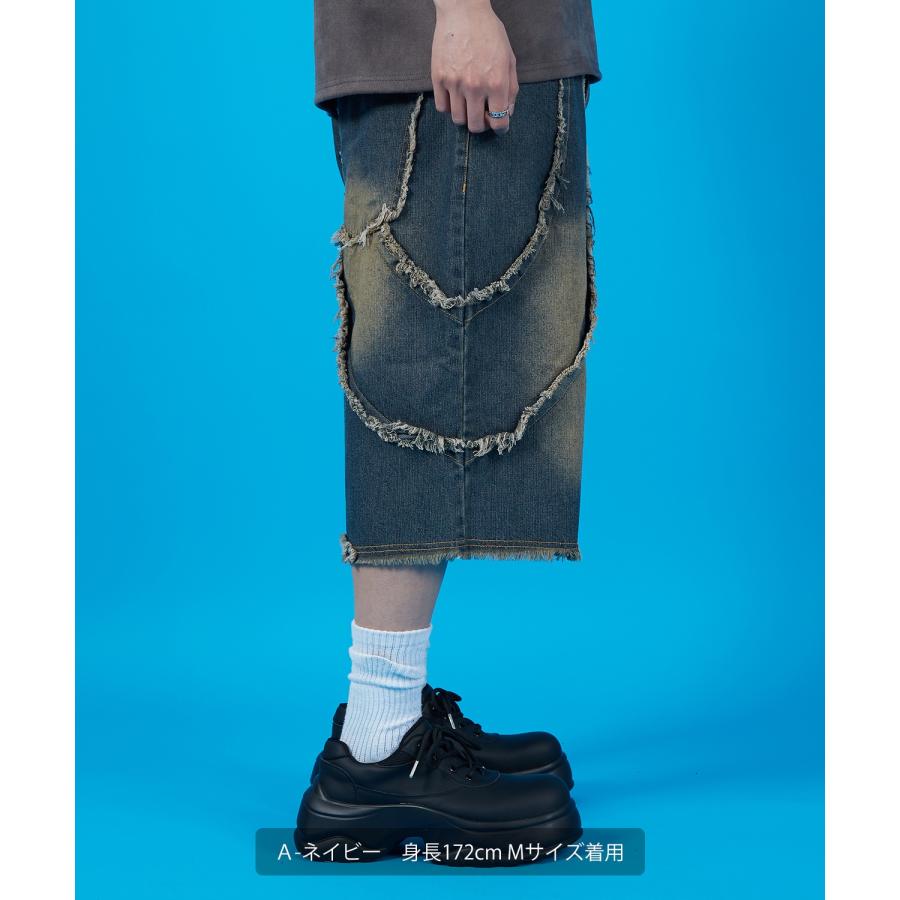 カーゴパンツ メンズ レディース バギー ショーツ デニム Tシャツ アメカジ カジュアル スケーター ストリート 古着MIX 韓国 | improves | 06