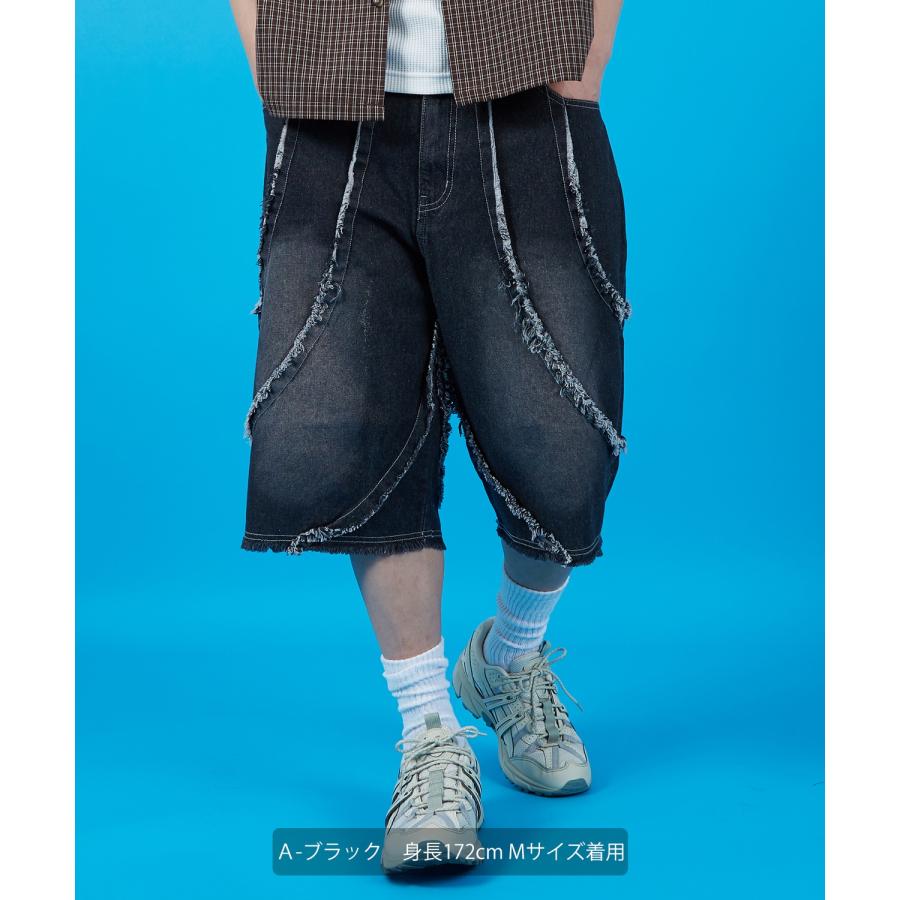 カーゴパンツ メンズ レディース バギー ショーツ デニム Tシャツ アメカジ カジュアル スケーター ストリート 古着MIX 韓国 | improves | 09