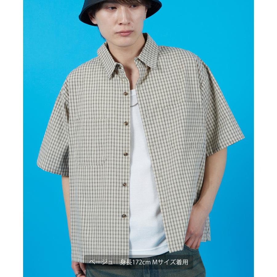 半袖シャツ メンズ レディース チェックシャツ 新生活 公園 オーバーサイズ 大きめ アメカジ カジュアル スケーター ストリート 古着MIX 韓国 | improves | 04