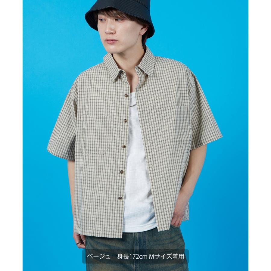 半袖シャツ メンズ レディース チェックシャツ 新生活 公園 オーバーサイズ 大きめ アメカジ カジュアル スケーター ストリート 古着MIX 韓国 | improves | 05