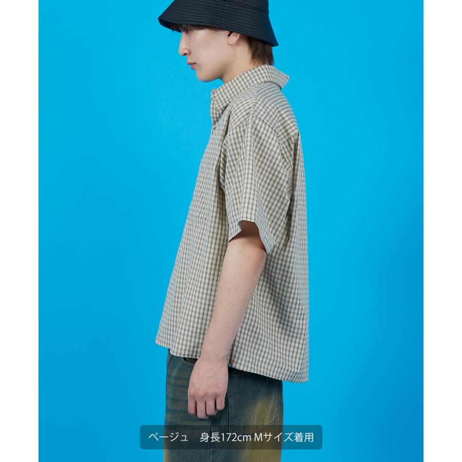 半袖シャツ メンズ レディース チェックシャツ 新生活 公園 オーバーサイズ 大きめ アメカジ カジュアル スケーター ストリート 古着MIX 韓国 | improves | 06