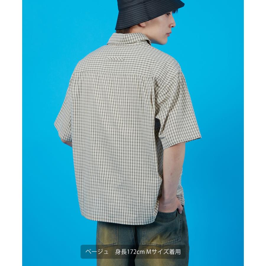 半袖シャツ メンズ レディース チェックシャツ 新生活 公園 オーバーサイズ 大きめ アメカジ カジュアル スケーター ストリート 古着MIX 韓国 | improves | 07