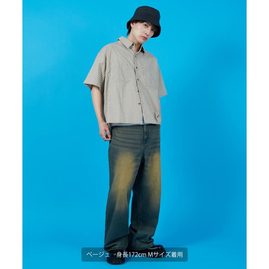 半袖シャツ メンズ レディース チェックシャツ 新生活 公園 オーバーサイズ 大きめ アメカジ カジュアル スケーター ストリート 古着MIX 韓国 | improves | 09