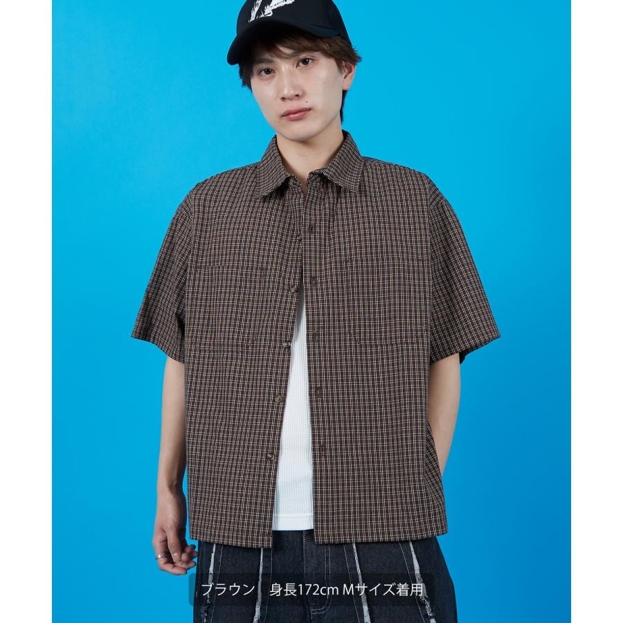 半袖シャツ メンズ レディース チェックシャツ 新生活 公園 オーバーサイズ 大きめ アメカジ カジュアル スケーター ストリート 古着MIX 韓国 | improves | 10