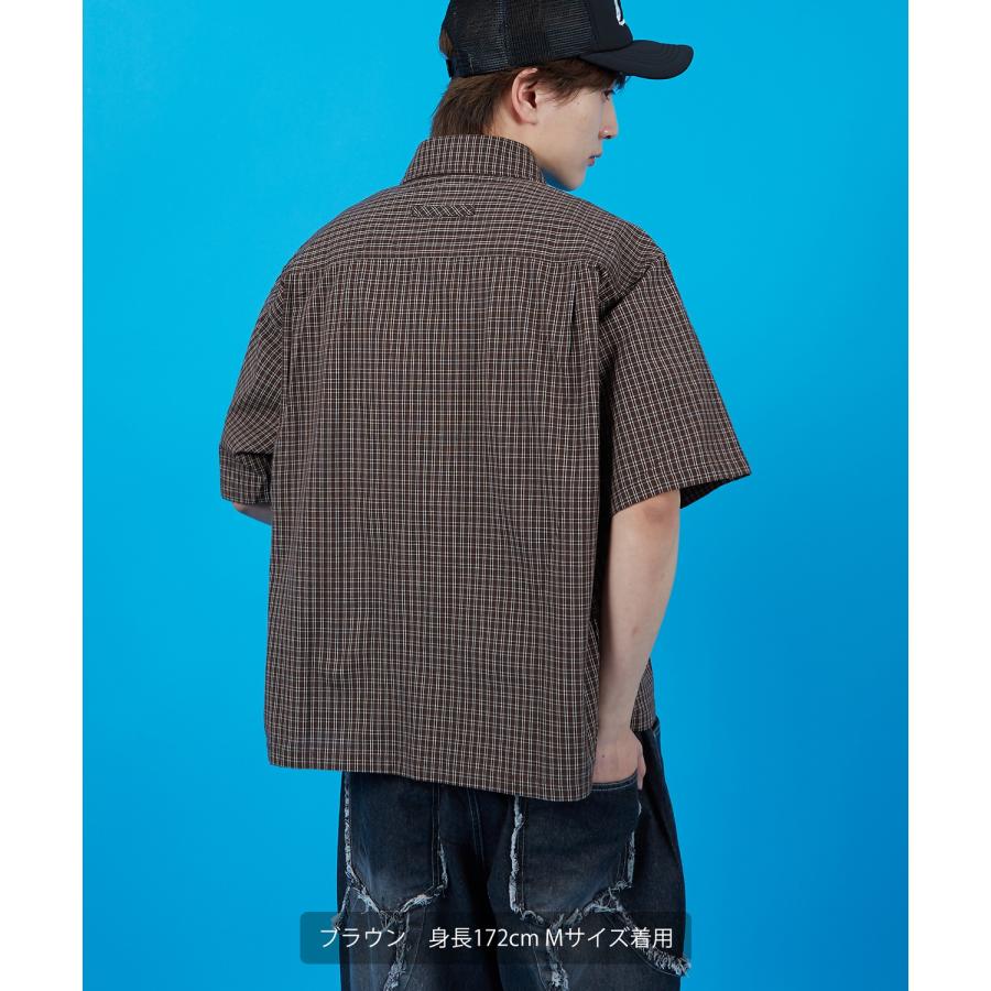 半袖シャツ メンズ レディース チェックシャツ 新生活 公園 オーバーサイズ 大きめ アメカジ カジュアル スケーター ストリート 古着MIX 韓国 | improves | 12