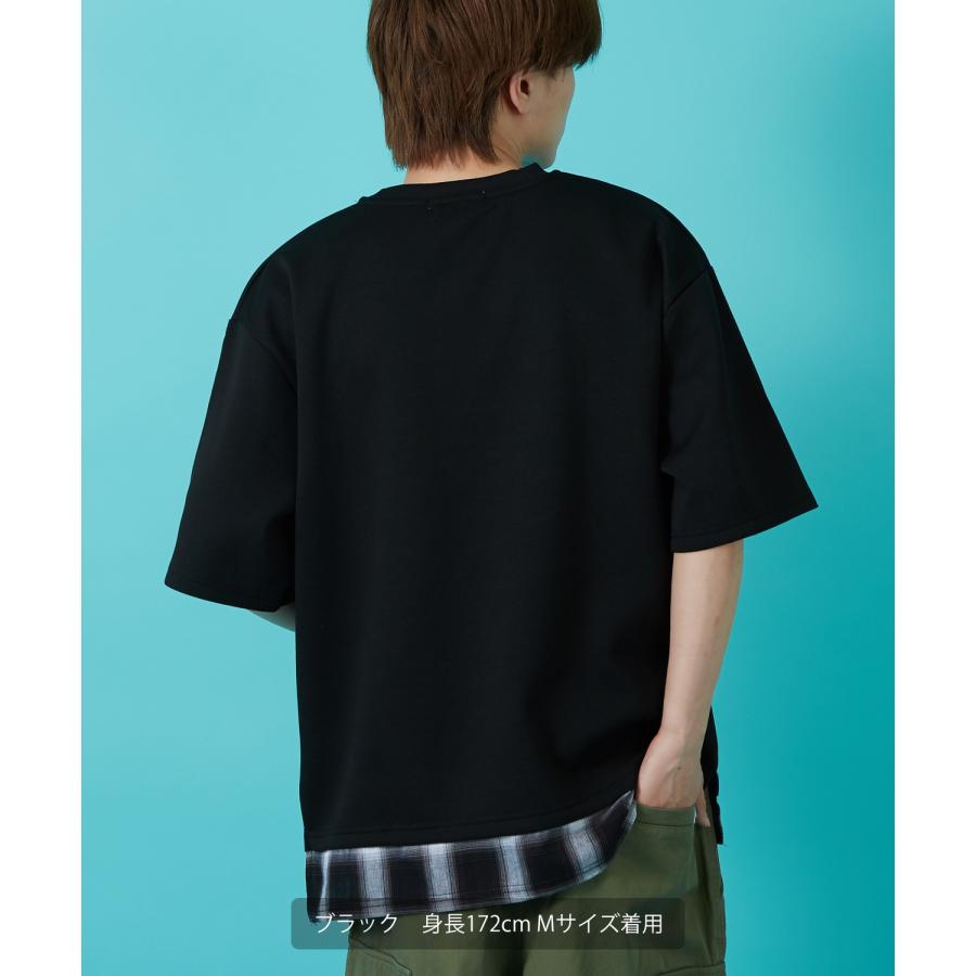 Tシャツ メンズ レディース チェック 半袖 カットソー 大きめ アメカジ カジュアル スケーター ストリート 古着MIX 韓国 | improves | 05