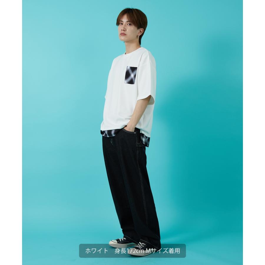 Tシャツ メンズ レディース チェック 半袖 カットソー 大きめ アメカジ カジュアル スケーター ストリート 古着MIX 韓国 | improves | 11