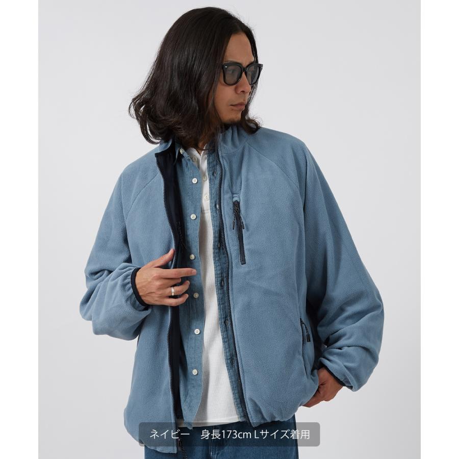 リバーシブル ブルゾン メンズ レディース ナイロンジャケット フリース ボアジャケット 2way アウター 迷彩 カモフラ 総柄 無地 オーバーサイズ | GERRY | 16