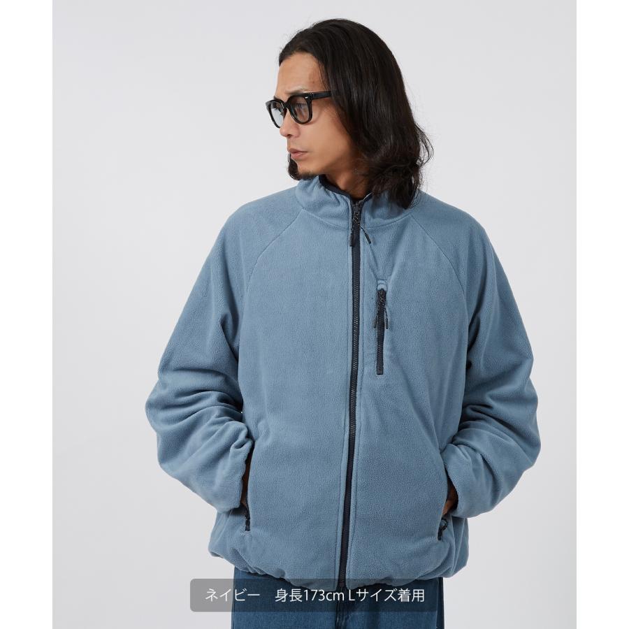 リバーシブル ブルゾン メンズ レディース ナイロンジャケット フリース ボアジャケット 2way アウター 迷彩 カモフラ 総柄 無地 オーバーサイズ | GERRY | 17