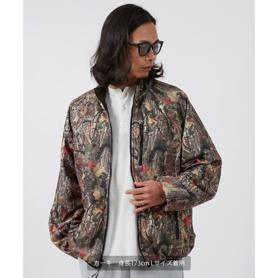 リバーシブル ブルゾン メンズ レディース ナイロンジャケット フリース ボアジャケット 2way アウター 迷彩 カモフラ 総柄 無地 オーバーサイズ | GERRY | 07