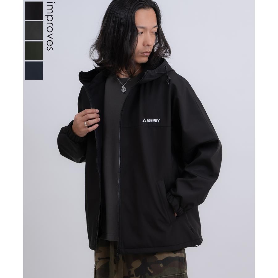マウンテンパーカー メンズ GERRY ジェリー ワンポイント ブルゾン ウインドブレーカー アウトドア ストリート アメカジ 古着MIX ブラック チャコール | GERRY