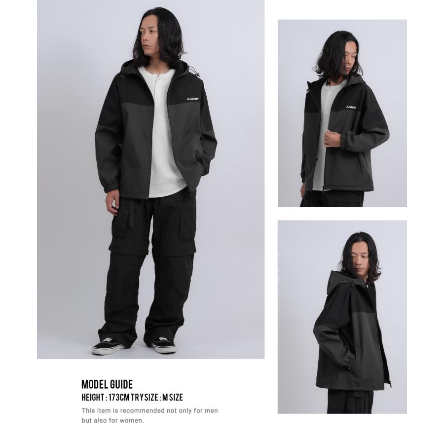 マウンテンパーカー メンズ GERRY ジェリー ワンポイント ブルゾン ウインドブレーカー アウトドア ストリート アメカジ 古着MIX ブラック チャコール | GERRY | 15