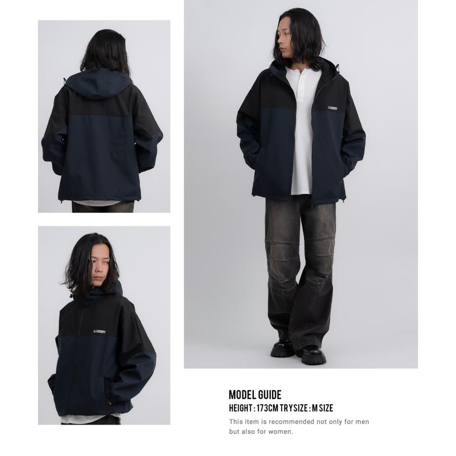 マウンテンパーカー メンズ GERRY ジェリー ワンポイント ブルゾン ウインドブレーカー アウトドア ストリート アメカジ 古着MIX ブラック チャコール | GERRY | 19