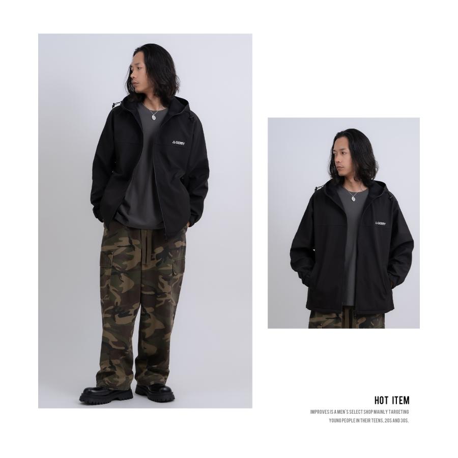 マウンテンパーカー メンズ GERRY ジェリー ワンポイント ブルゾン ウインドブレーカー アウトドア ストリート アメカジ 古着MIX ブラック チャコール | GERRY | 07