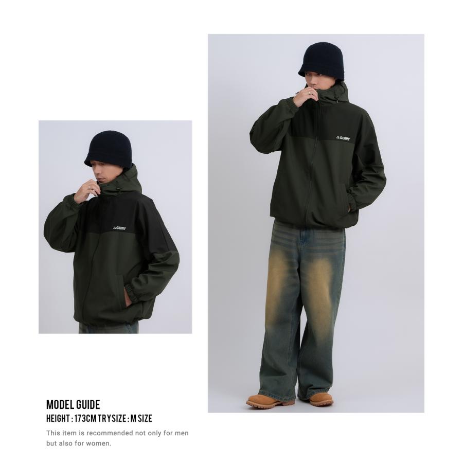 マウンテンパーカー メンズ GERRY ジェリー ワンポイント ブルゾン ウインドブレーカー アウトドア ストリート アメカジ 古着MIX ブラック チャコール | GERRY | 11