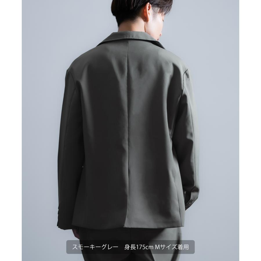 セットアップ メンズ テーラードジャケット スラックス タックパンツ きれいめ 大人カジュアル シンプル ベーシック ビジネスカジュアル ブラック グレー | improves | 10