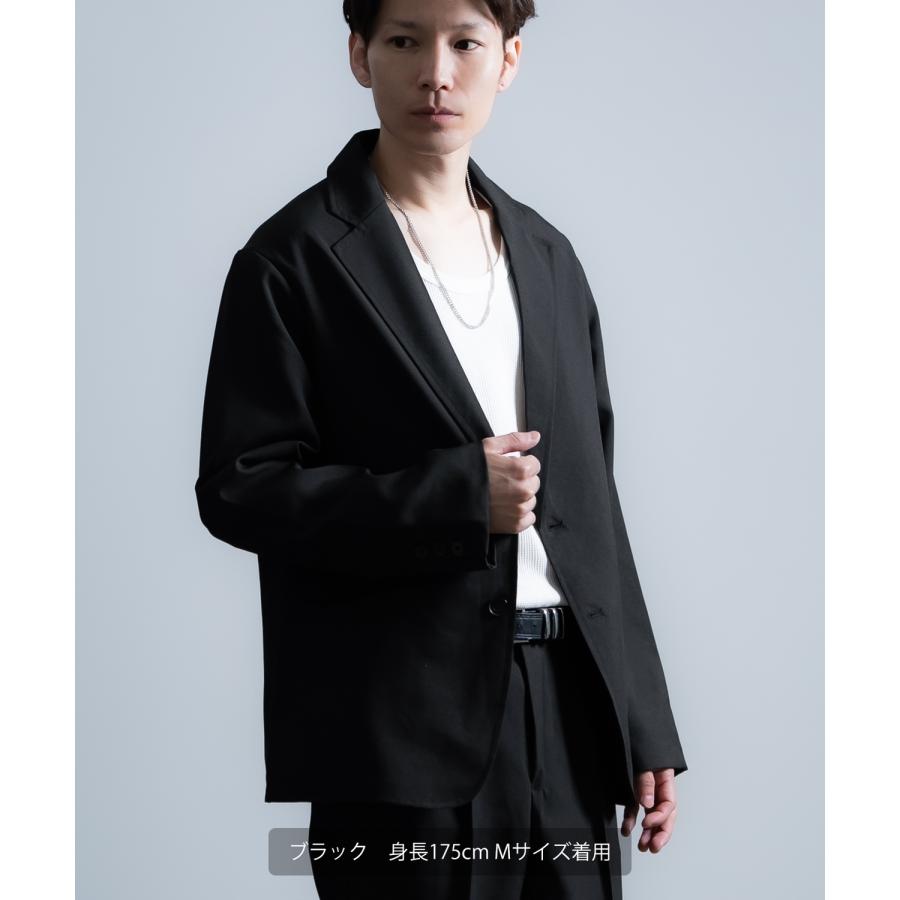 セットアップ メンズ テーラードジャケット スラックス タックパンツ きれいめ 大人カジュアル シンプル ベーシック ビジネスカジュアル ブラック グレー | improves | 04