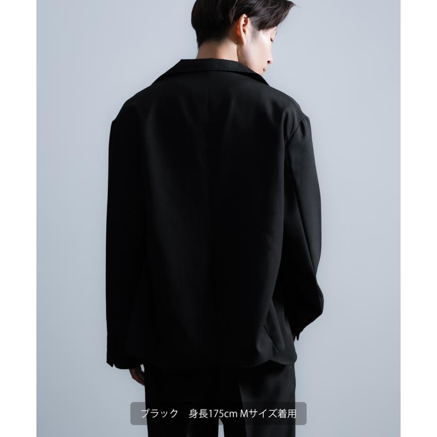 セットアップ メンズ テーラードジャケット スラックス タックパンツ きれいめ 大人カジュアル シンプル ベーシック ビジネスカジュアル ブラック グレー | improves | 05