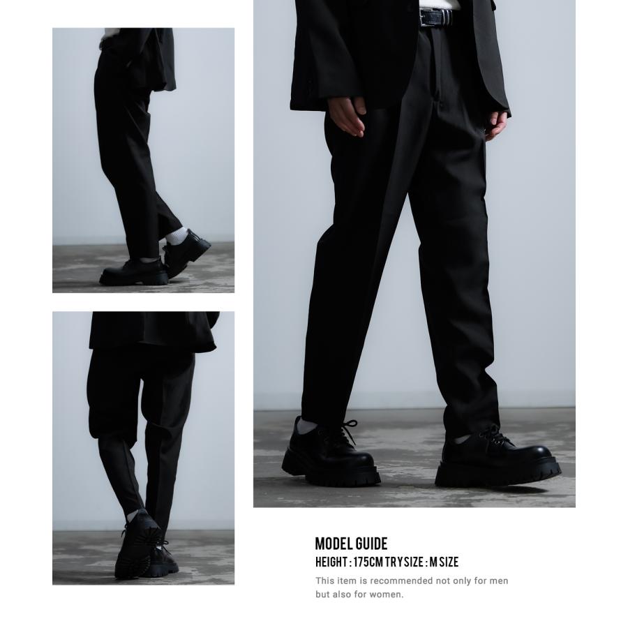 セットアップ メンズ テーラードジャケット スラックス タックパンツ きれいめ 大人カジュアル シンプル ベーシック ビジネスカジュアル ブラック グレー | improves | 06