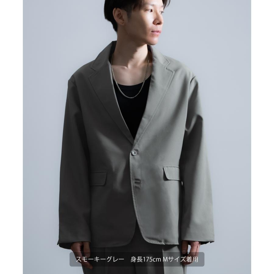 セットアップ メンズ テーラードジャケット スラックス タックパンツ きれいめ 大人カジュアル シンプル ベーシック ビジネスカジュアル ブラック グレー | improves | 09