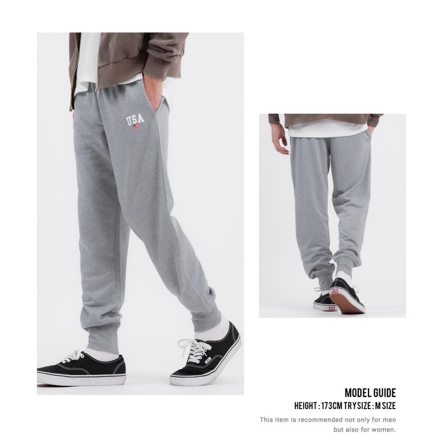 スウェットパンツ メンズ レディース カレッジロゴ プリント 裏毛 ジョガーパンツ カジュアル アメカジ スケーター ストリート 韓国 ブラック グレー | improves | 21