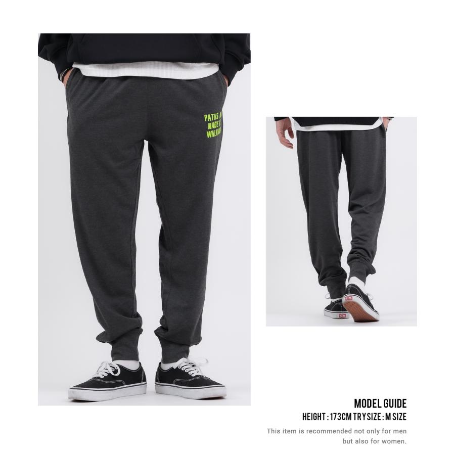 スウェットパンツ メンズ レディース カレッジロゴ プリント 裏毛 ジョガーパンツ カジュアル アメカジ スケーター ストリート 韓国 ブラック グレー | improves | 24