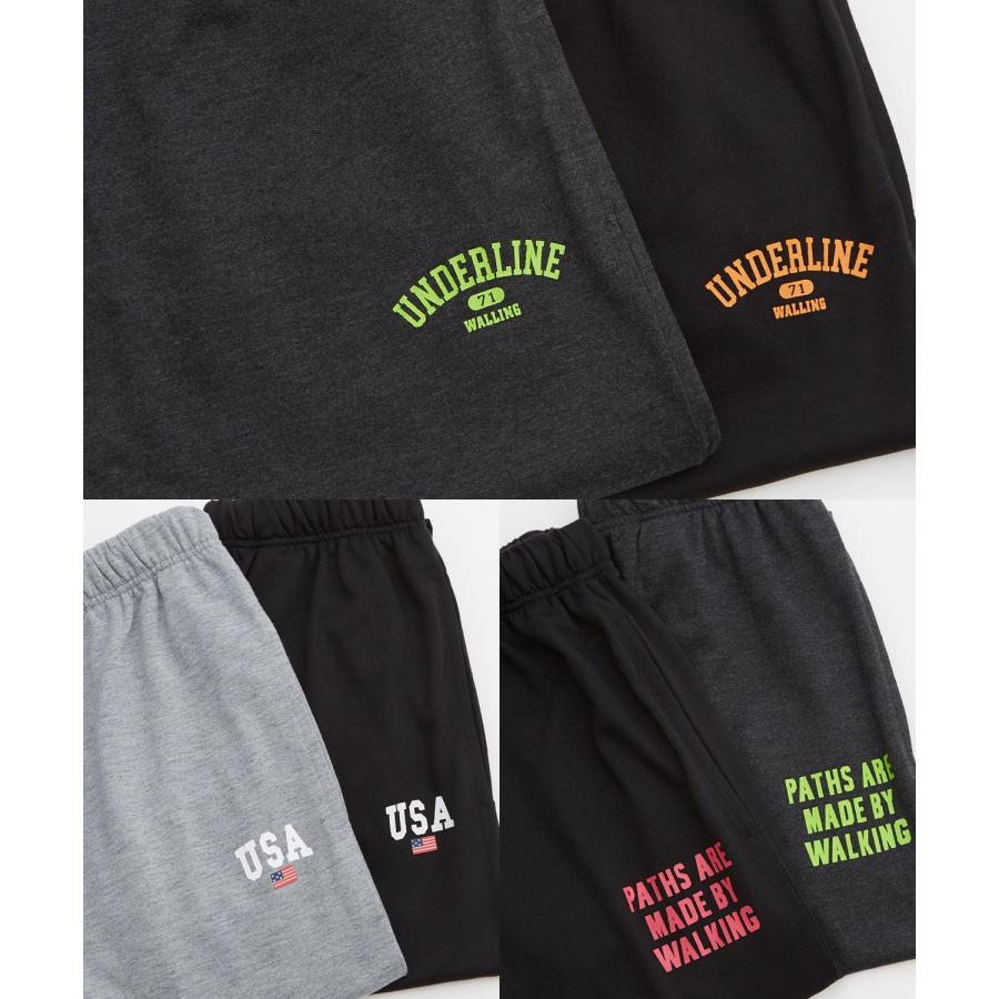 スウェットパンツ メンズ レディース カレッジロゴ プリント 裏毛 ジョガーパンツ カジュアル アメカジ スケーター ストリート 韓国 ブラック グレー | improves | 27