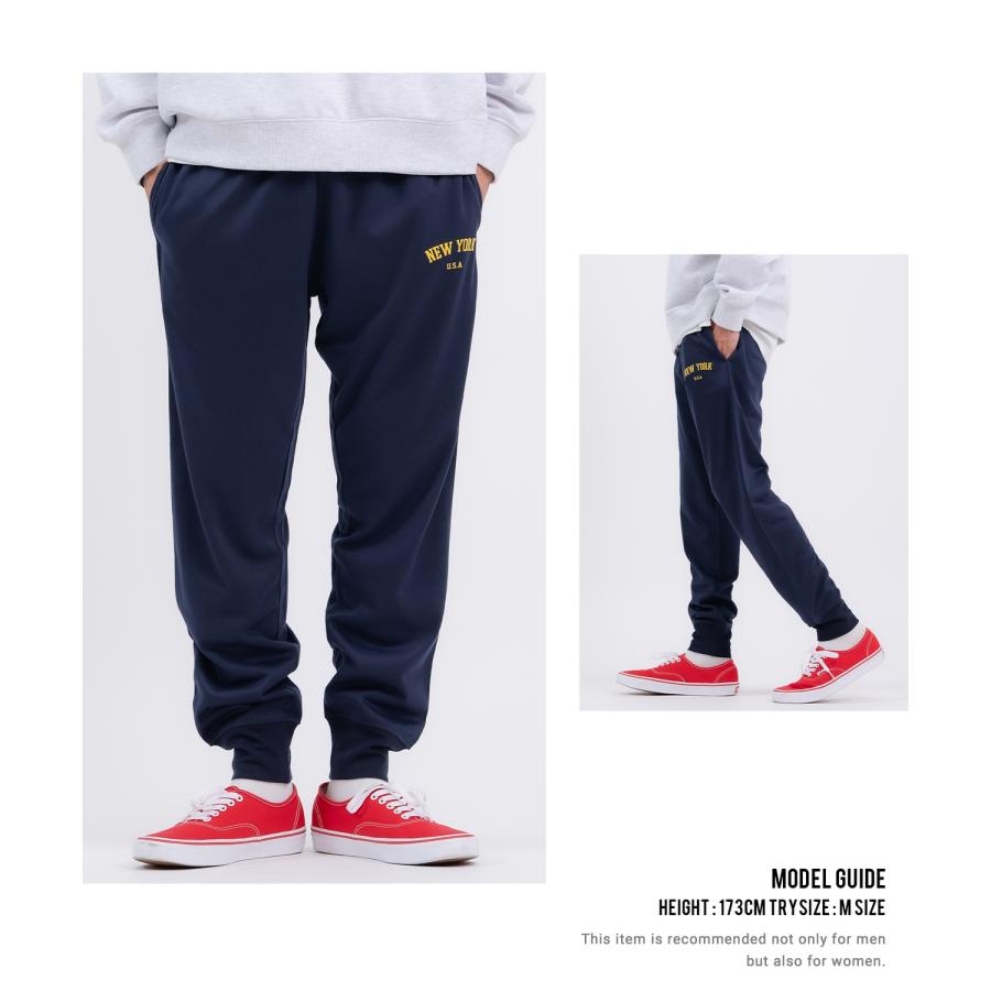 スウェットパンツ メンズ レディース カレッジロゴ プリント 裏毛 ジョガーパンツ カジュアル アメカジ スケーター ストリート 韓国 ブラック グレー | improves | 15