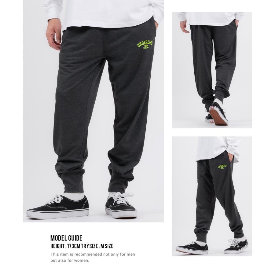 スウェットパンツ メンズ レディース カレッジロゴ プリント 裏毛 ジョガーパンツ カジュアル アメカジ スケーター ストリート 韓国 ブラック グレー | improves | 18