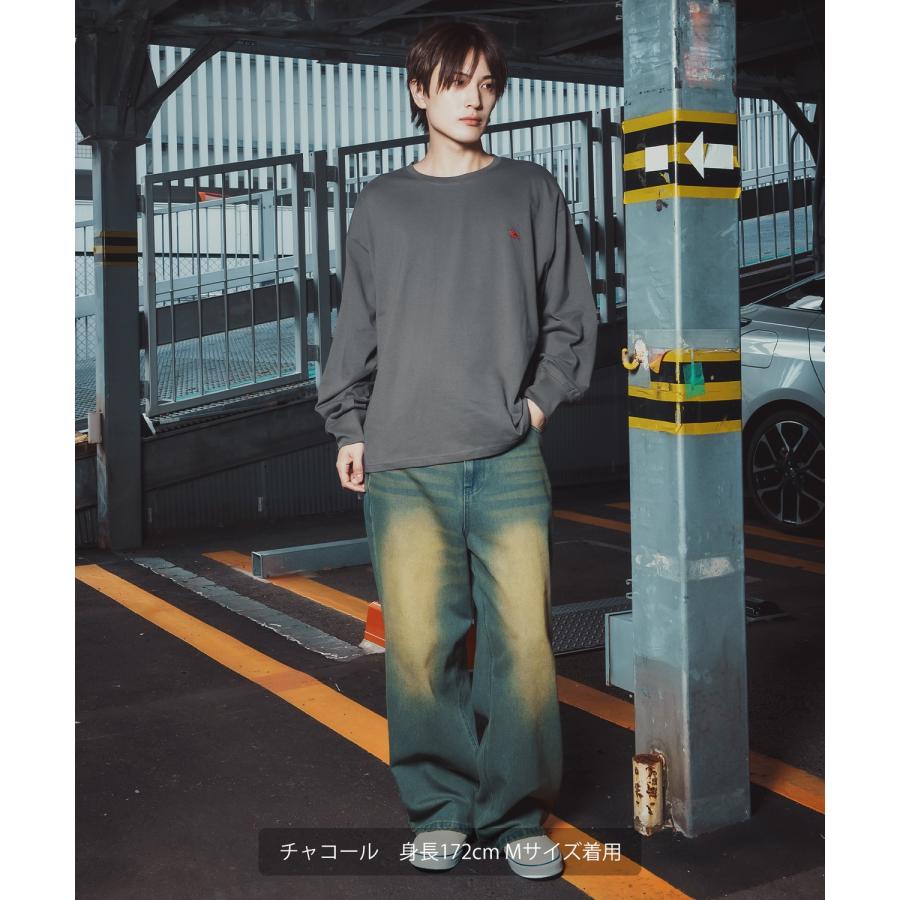 長袖Tシャツ メンズ POLO CHAMPS ワンポイント刺しゅう ポニー カットソー 大きめ カジュアル ストリート ブラック チャコール グレー ネイビー ホワイト | improves | 16