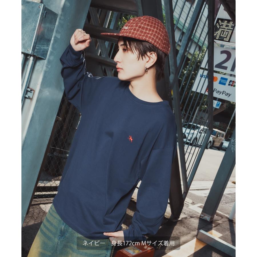 長袖Tシャツ メンズ POLO CHAMPS ワンポイント刺しゅう ポニー カットソー 大きめ カジュアル ストリート ブラック チャコール グレー ネイビー ホワイト | improves | 06