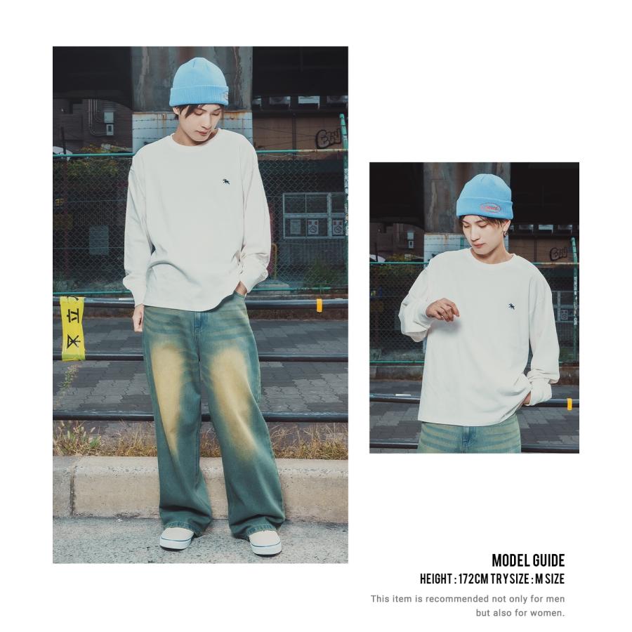 長袖Tシャツ メンズ POLO CHAMPS ワンポイント刺しゅう ポニー カットソー 大きめ カジュアル ストリート ブラック チャコール グレー ネイビー ホワイト | improves | 11