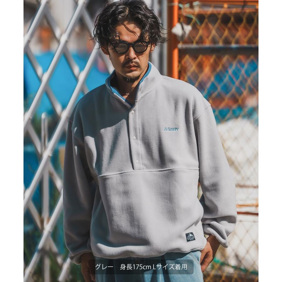 フリース メンズ GERRY ジェリー ハーフスナップ プルオーバー ライトアウター アウトドア ストリート アメカジ 古着MIX ホワイト ブラック イエロー | GERRY | 16