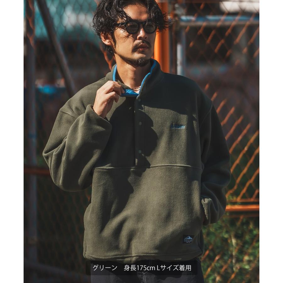 フリース メンズ GERRY ジェリー ハーフスナップ プルオーバー ライトアウター アウトドア ストリート アメカジ 古着MIX ホワイト ブラック イエロー | GERRY | 19