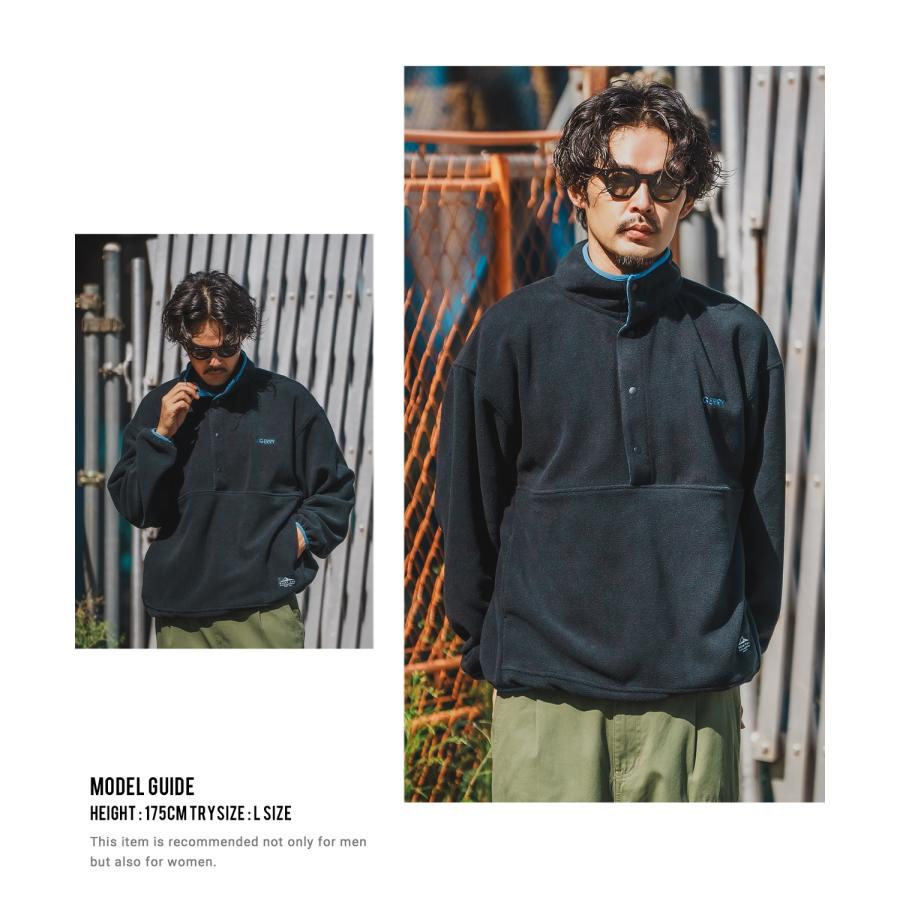 フリース メンズ GERRY ジェリー ハーフスナップ プルオーバー ライトアウター アウトドア ストリート アメカジ 古着MIX ホワイト ブラック イエロー | GERRY | 07