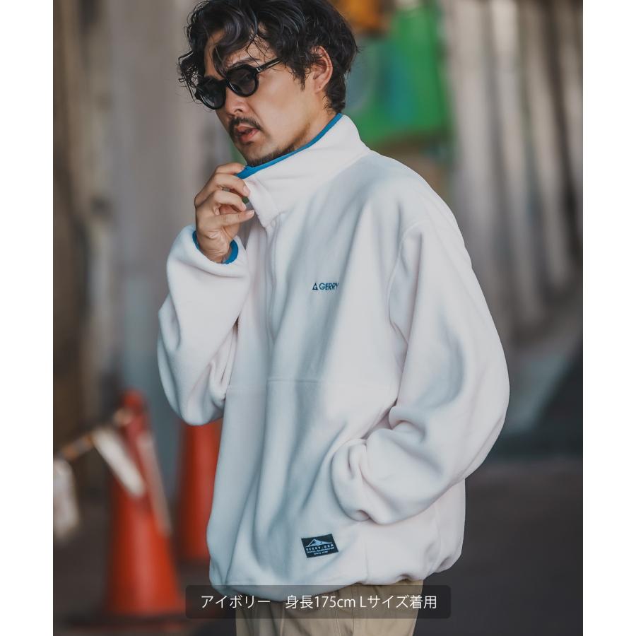 フリース メンズ GERRY ジェリー ハーフスナップ プルオーバー ライトアウター アウトドア ストリート アメカジ 古着MIX ホワイト ブラック イエロー | GERRY | 09