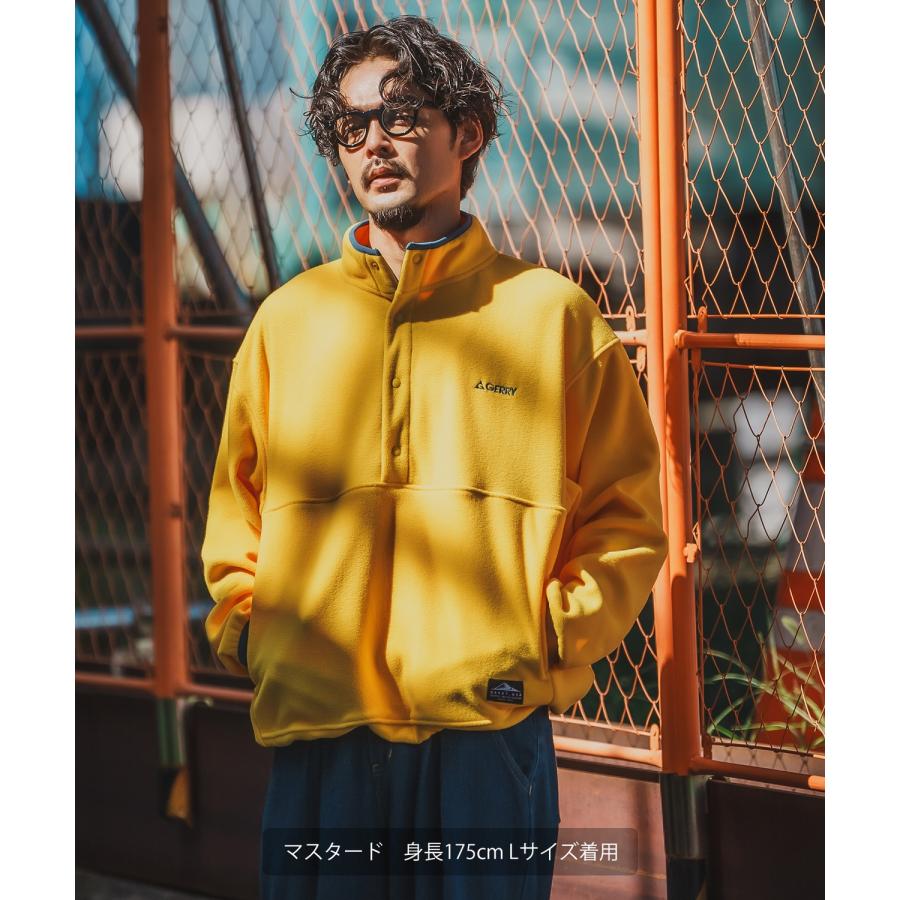 フリース メンズ GERRY ジェリー ハーフスナップ プルオーバー ライトアウター アウトドア ストリート アメカジ 古着MIX ホワイト ブラック イエロー | GERRY | 13