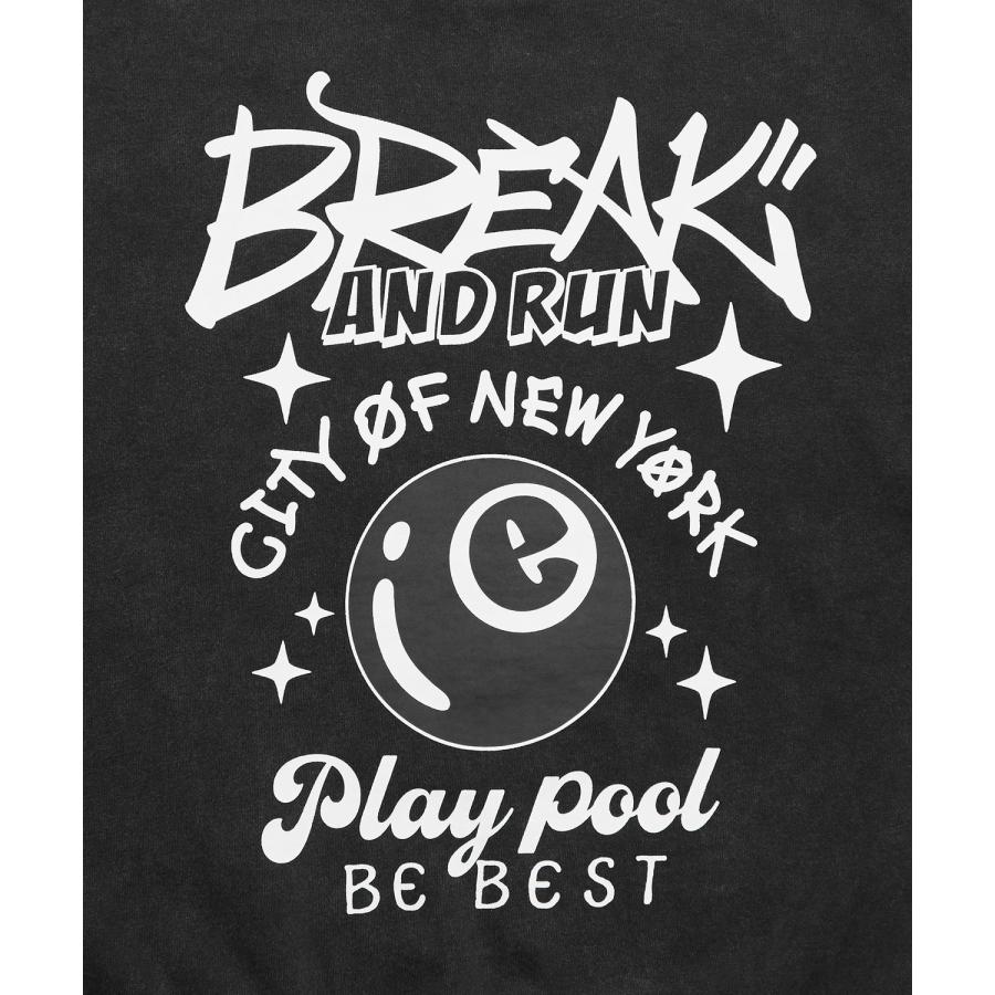 トレーナー メンズ CVC 半起毛 スウェット クルーネック 長袖 プリント ワンポイント ストリート スケーター 古着MIX 韓国ファッション ブラック | improves | 15