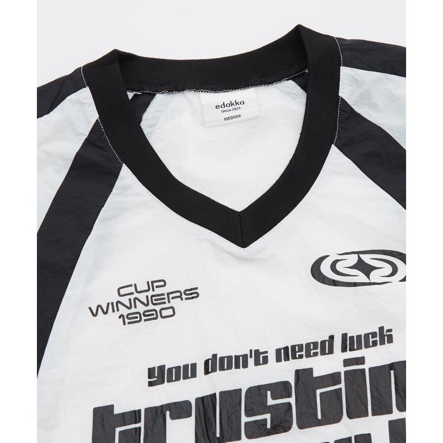 プルオーバー メンズ ナイロン Vネック ゲームシャツ モノクロ スポーツ テック系 ストリート カジュアル 韓国ファッション 古着MIX | improves | 19