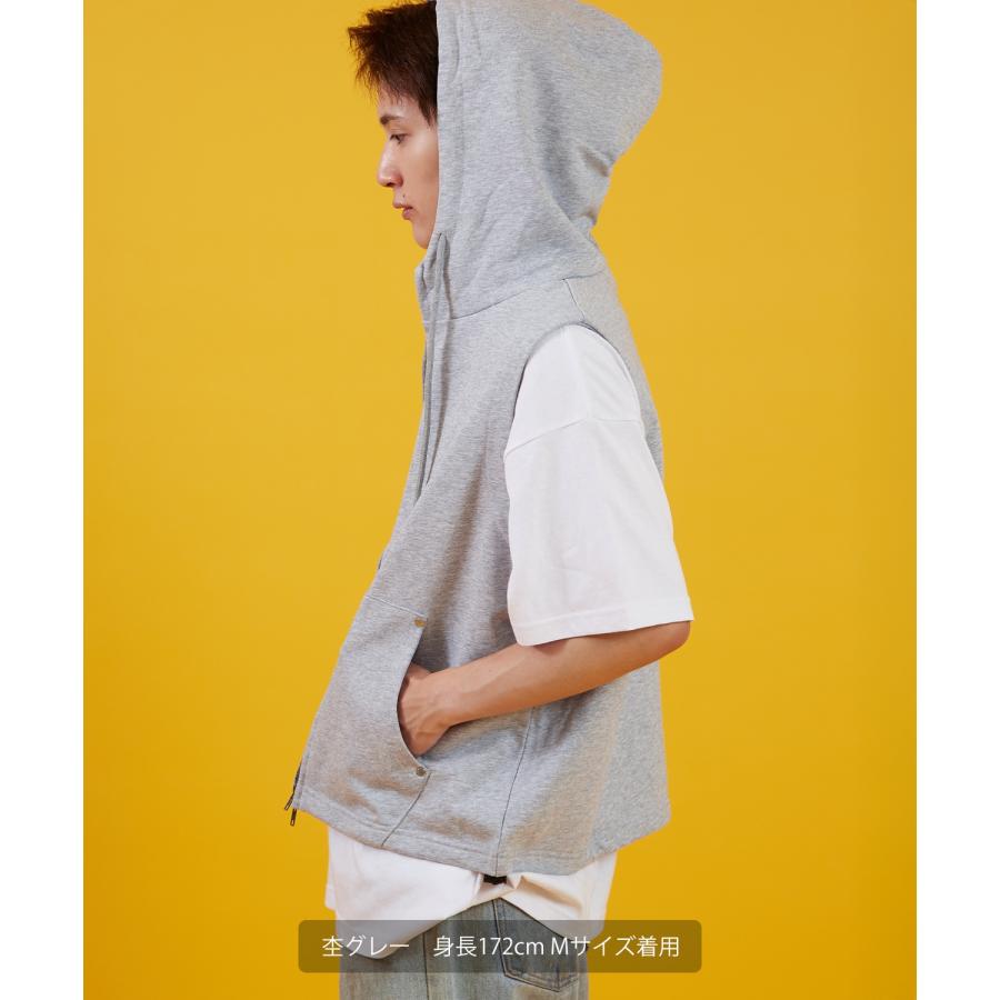 パーカー メンズ レディース ベスト スウェット ノースリーブ ジップ アメカジ カジュアル スケーター ストリート 古着MIX 韓国ファッション | improves | 12