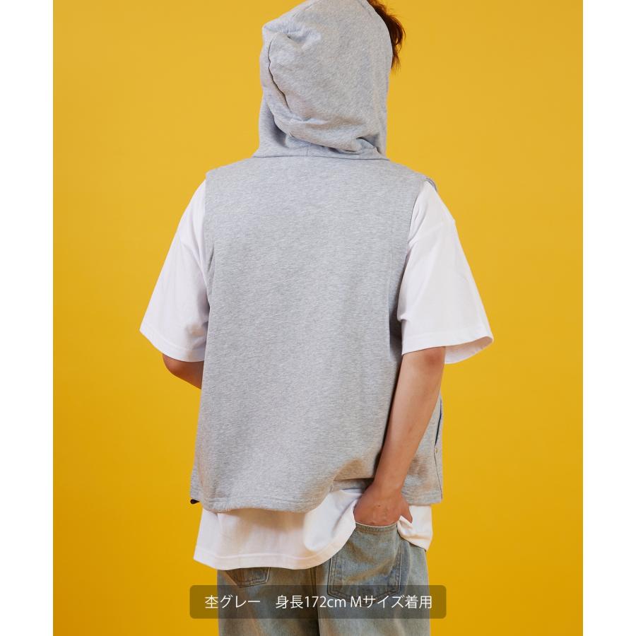 パーカー メンズ レディース ベスト スウェット ノースリーブ ジップ アメカジ カジュアル スケーター ストリート 古着MIX 韓国ファッション | improves | 13