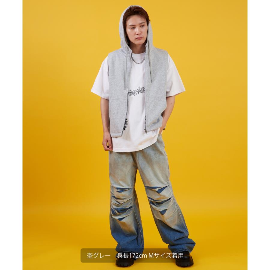 パーカー メンズ レディース ベスト スウェット ノースリーブ ジップ アメカジ カジュアル スケーター ストリート 古着MIX 韓国ファッション | improves | 14