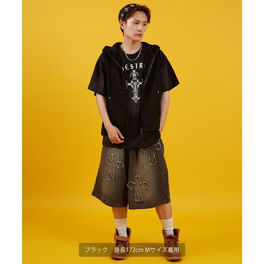 パーカー メンズ レディース ベスト スウェット ノースリーブ ジップ アメカジ カジュアル スケーター ストリート 古着MIX 韓国ファッション | improves | 07