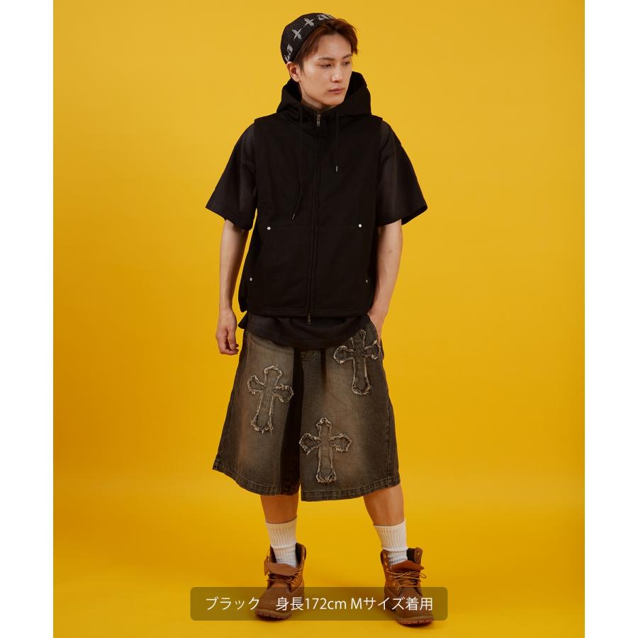 パーカー メンズ レディース ベスト スウェット ノースリーブ ジップ アメカジ カジュアル スケーター ストリート 古着MIX 韓国ファッション | improves | 08