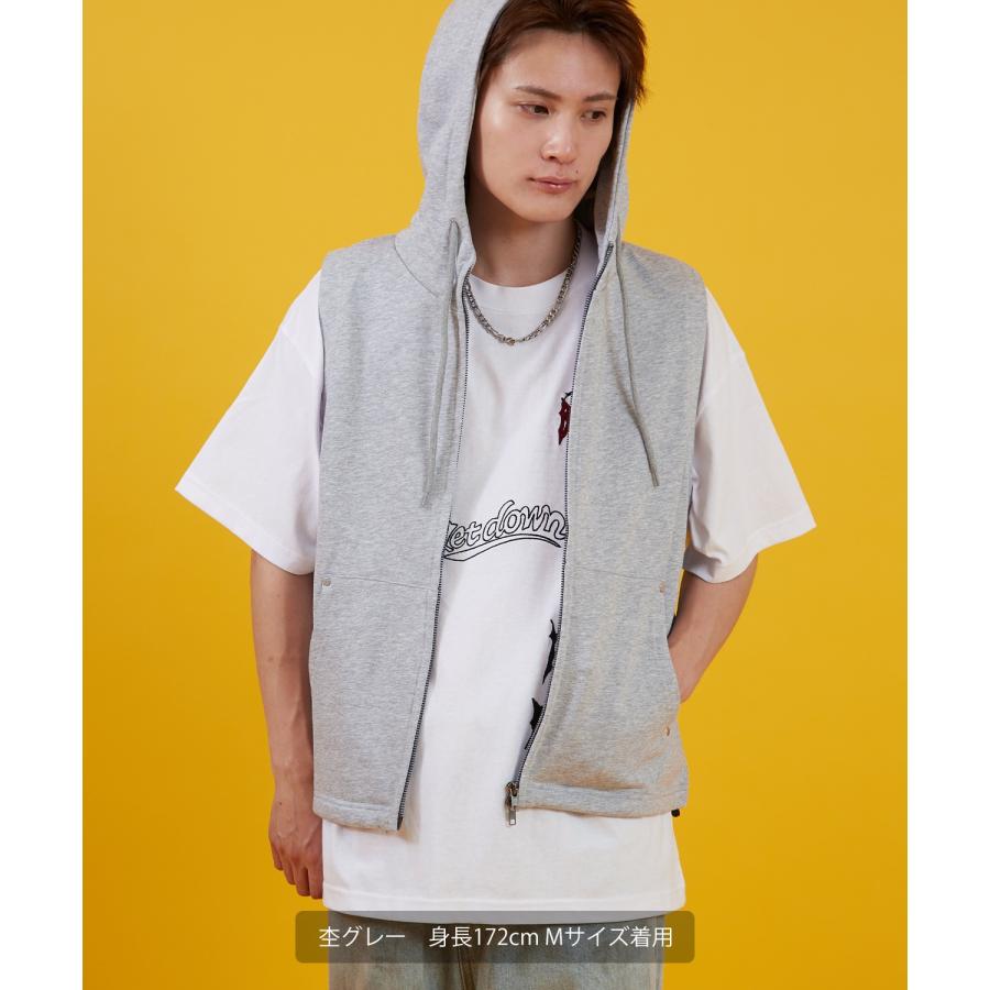 パーカー メンズ レディース ベスト スウェット ノースリーブ ジップ アメカジ カジュアル スケーター ストリート 古着MIX 韓国ファッション | improves | 09