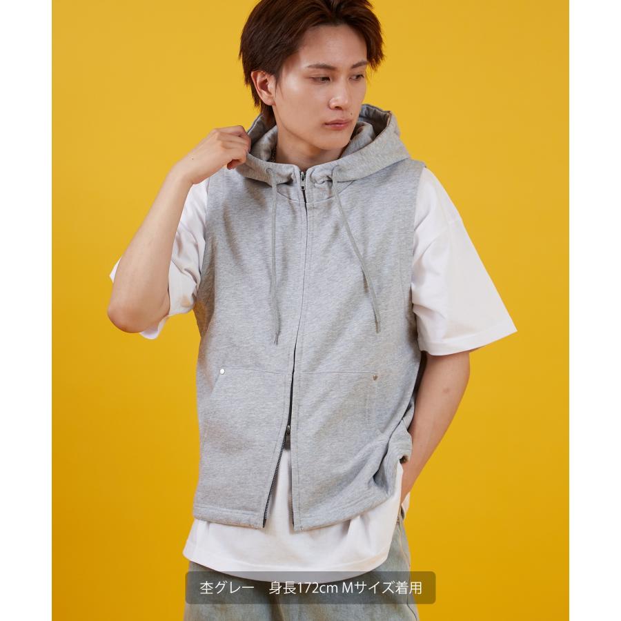 パーカー メンズ レディース ベスト スウェット ノースリーブ ジップ アメカジ カジュアル スケーター ストリート 古着MIX 韓国ファッション | improves | 11