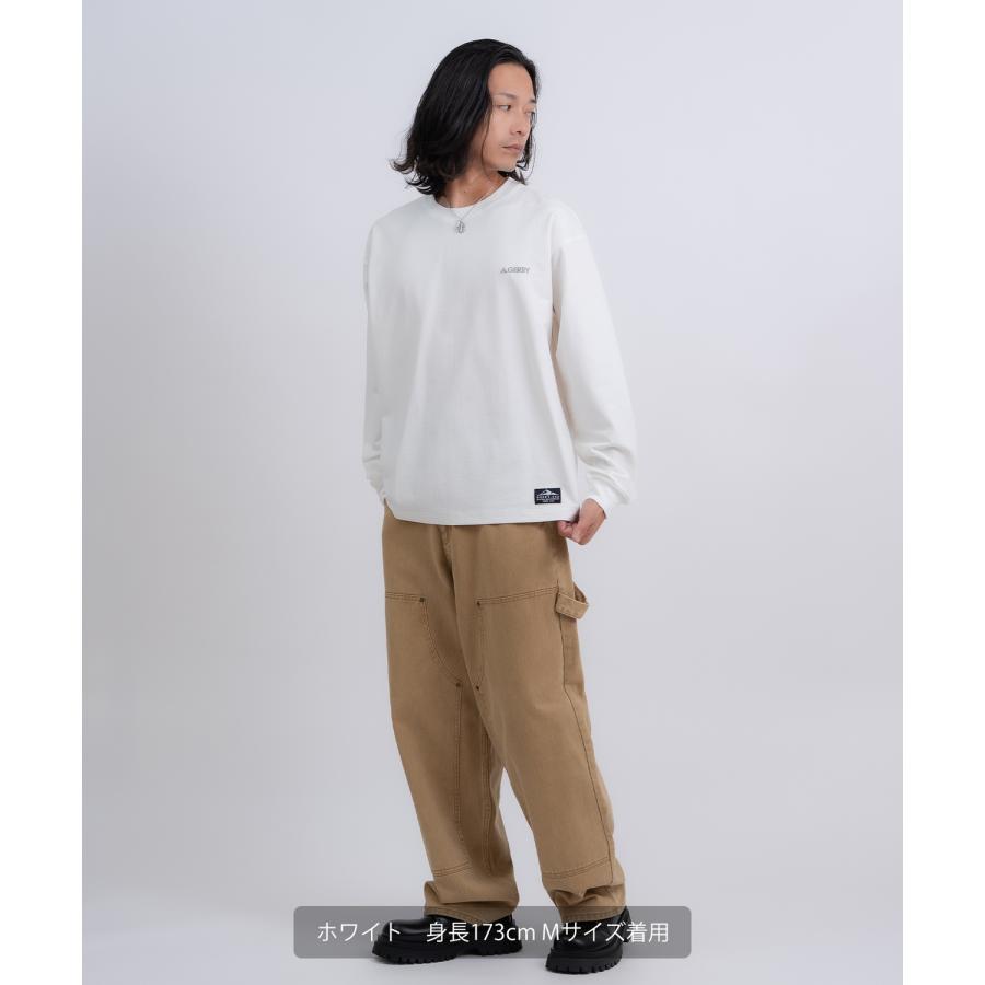 長袖Tシャツ メンズ GERRY ジェリー カットソー ワンポイント ピスネーム 高ストレッチ性 アウトドア ストリート アメカジ 古着MIX ホワイト ブラック | GERRY | 15