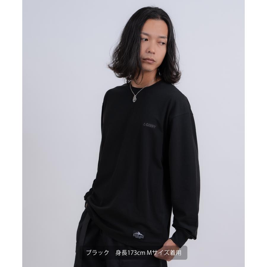 長袖Tシャツ メンズ GERRY ジェリー カットソー ワンポイント ピスネーム 高ストレッチ性 アウトドア ストリート アメカジ 古着MIX ホワイト ブラック | GERRY | 17