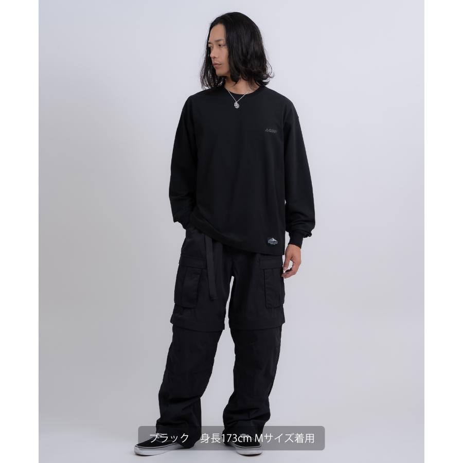 長袖Tシャツ メンズ GERRY ジェリー カットソー ワンポイント ピスネーム 高ストレッチ性 アウトドア ストリート アメカジ 古着MIX ホワイト ブラック | GERRY | 20