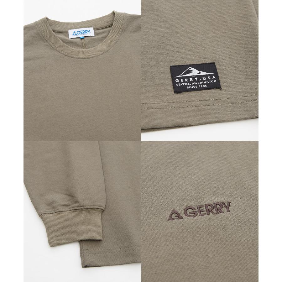 長袖Tシャツ メンズ GERRY ジェリー カットソー ワンポイント ピスネーム 高ストレッチ性 アウトドア ストリート アメカジ 古着MIX ホワイト ブラック | GERRY | 22